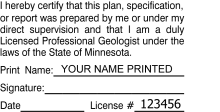 Minnesota Geologist Plan Stamp